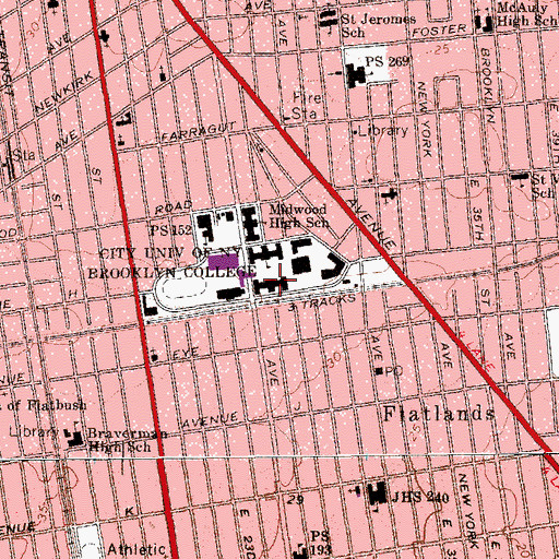 Topographic Map of Ingersoll Hall, NY