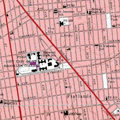 Topographic Map of Tanger Hillel House, NY