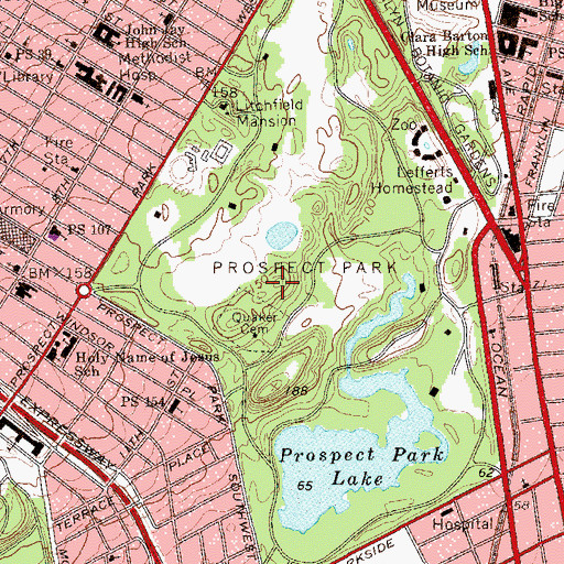 Topographic Map of Quaker Hill, NY