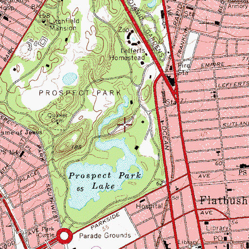 Topographic Map of Breeze Hill, NY