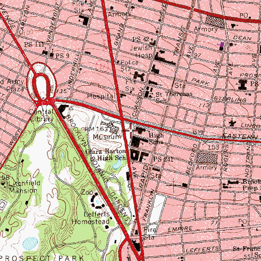 Topographic Map of Doctor Ronald McNair Park, NY