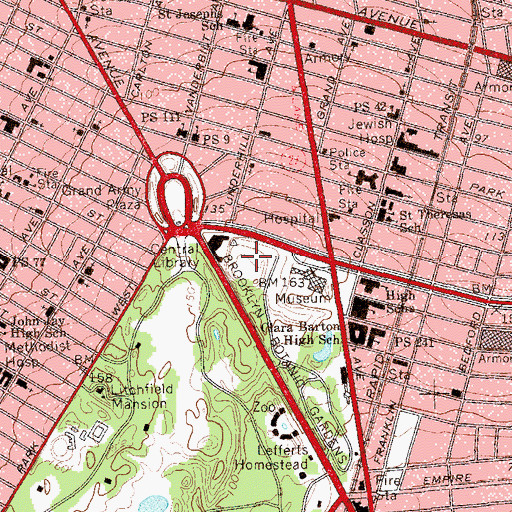 Topographic Map of Mount Prospect Park, NY