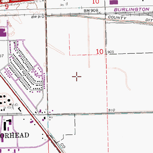 Topographic Map of Meadows Golf Course, MN