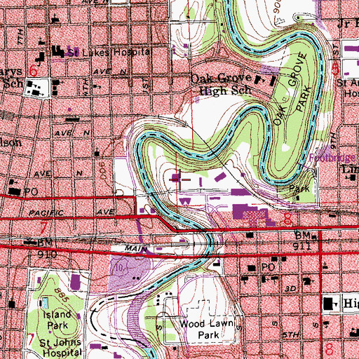 Topographic Map of Clay County Museum, MN