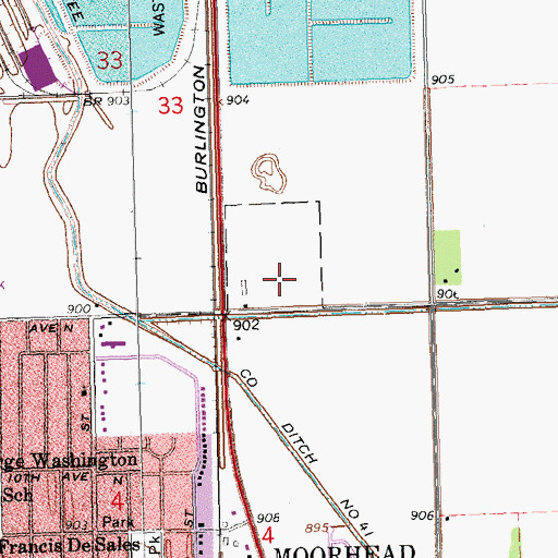 Topographic Map of Centennial Park, MN