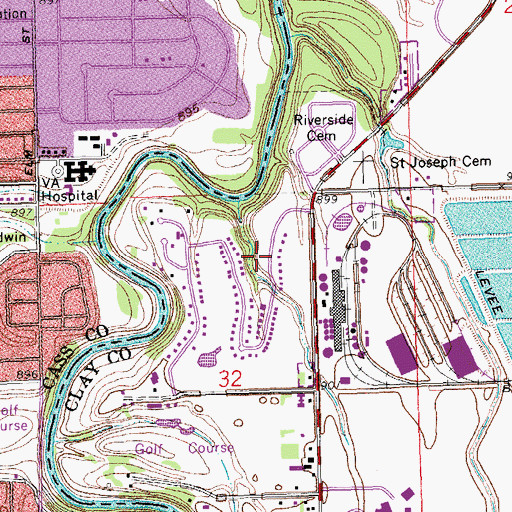 Topographic Map of Voll Park, MN