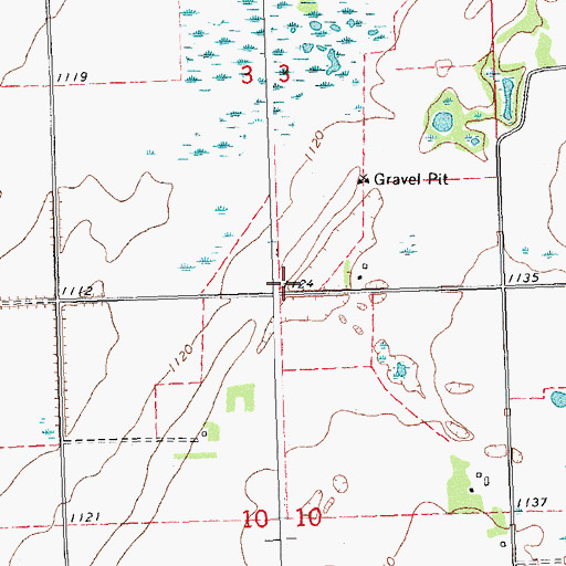 Topographic Map of Walworth Baptist Church, MN