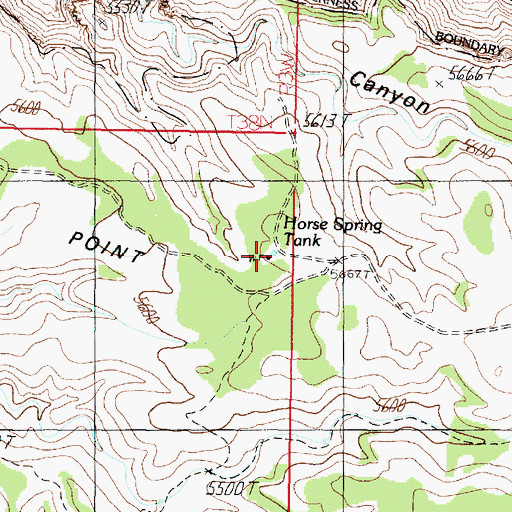 Topographic Map of Horsespring Tank, AZ