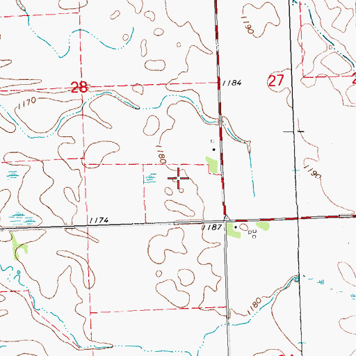 Topographic Map of Calvary Lutheran Church, MN