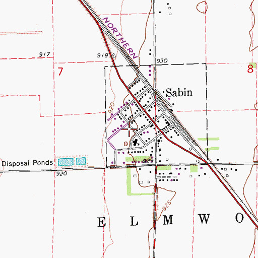 Topographic Map of Trinity Lutheran Church, MN