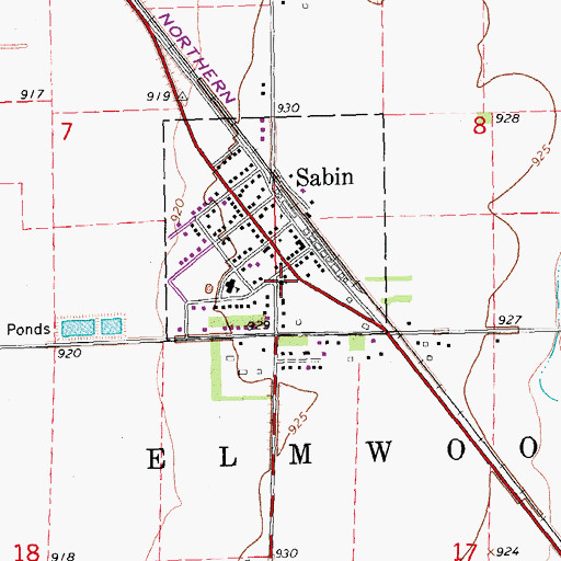 Topographic Map of Saint Cecilia's Church, MN