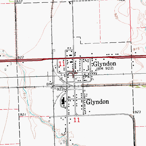 Topographic Map of Scandia Lutheran Church, MN