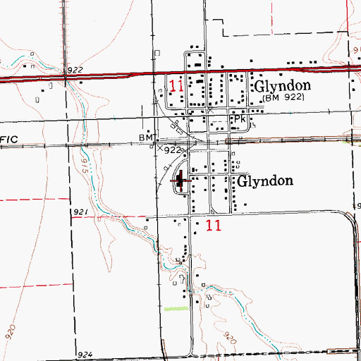 Topographic Map of Dilworth/Glyndon-Felton High School, MN