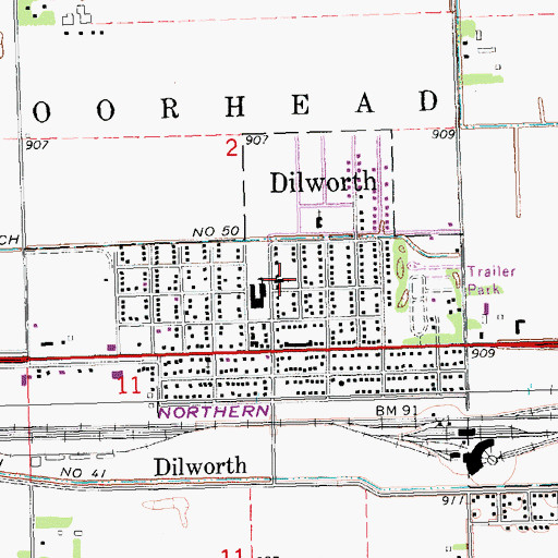 Topographic Map of Saint Elizabeth Church, MN