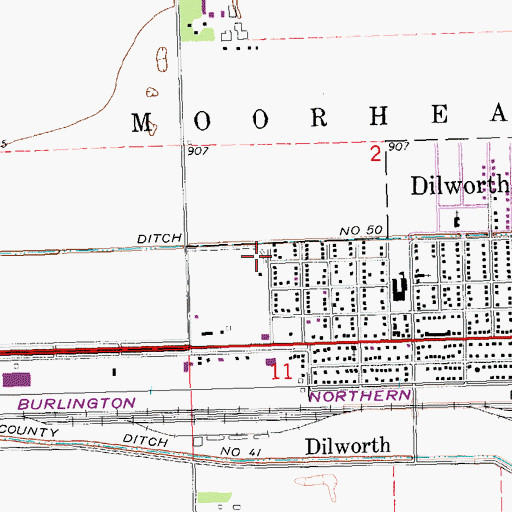 Topographic Map of Birch Tree Park, MN