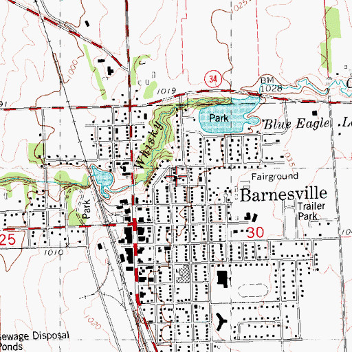 Topographic Map of Our Saviour's Lutheran Church, MN