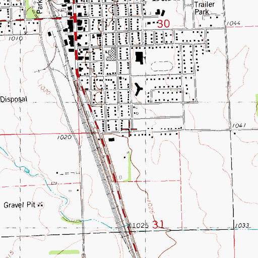 Topographic Map of Barnesville Lutheran Brethren Church, MN
