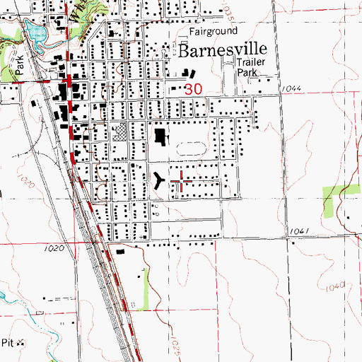 Topographic Map of Barnesville Good Samaritan Center, MN