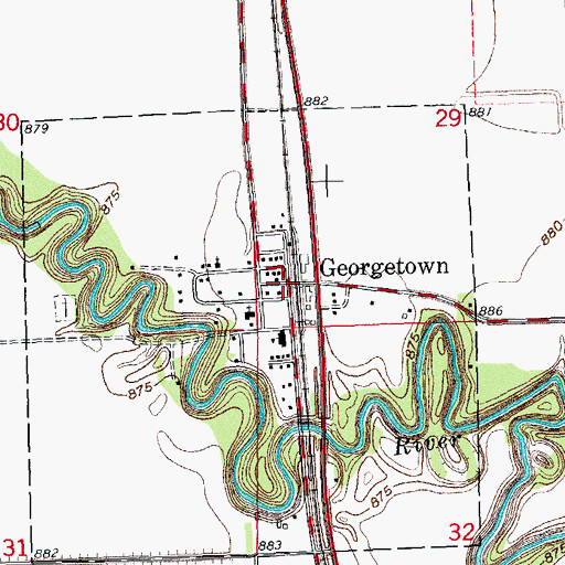 Topographic Map of Saint John's Catholic Church, MN