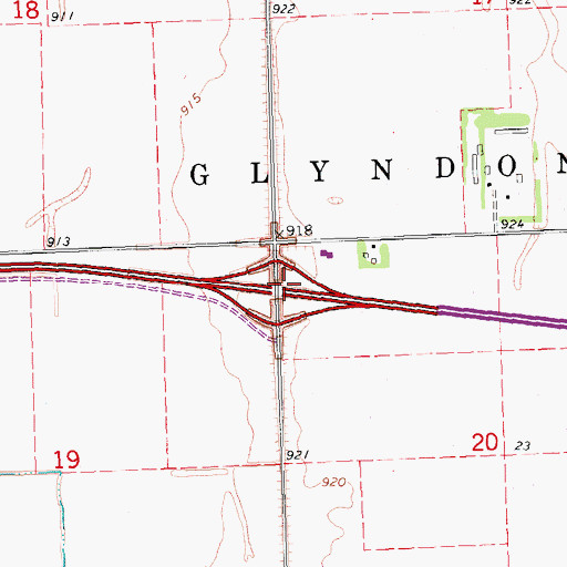 Topographic Map of Interchange 6, MN