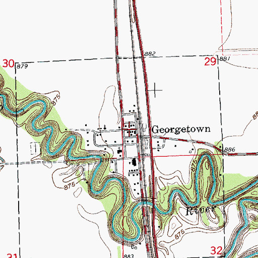 Topographic Map of Hudson's Bay Fur Trading Post Historical Marker, MN