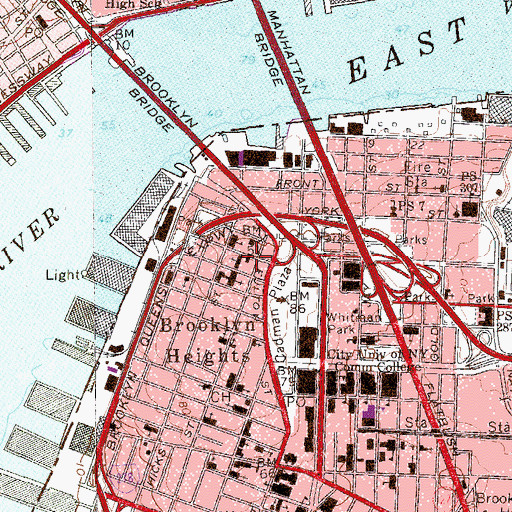 Topographic Map of Fire Department New York Engine 205 Ladder Company 118, NY