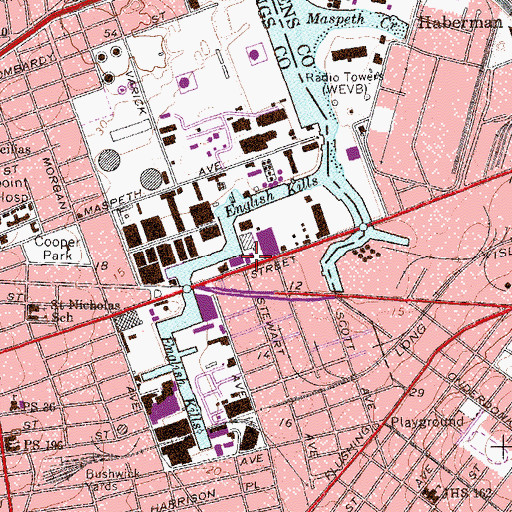 Topographic Map of Fire Department New York Engine 206, NY