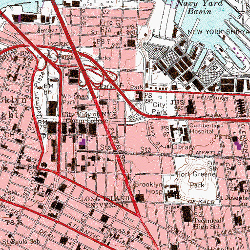 Topographic Map of Fire Department New York Engine 207 Ladder 110 Battalion 31 Division 11, NY