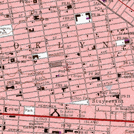 Topographic Map of Fire Department New York Engine 214 Ladder 111, NY