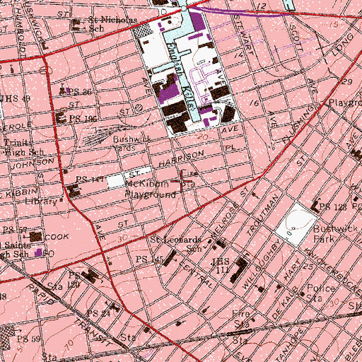 Topographic Map of Fire Department New York Engine 237, NY