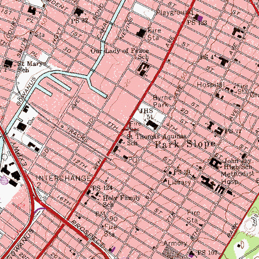 Topographic Map of Fire Department New York Engine 239, NY