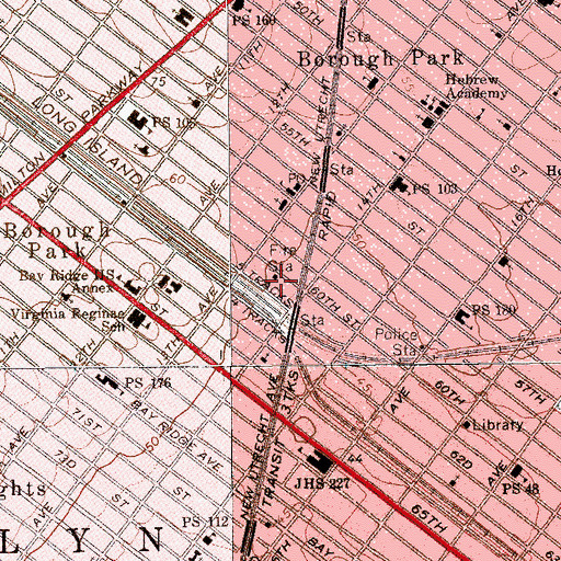 Topographic Map of New York Thawing Apparatus Company 64, NY