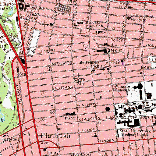 Topographic Map of Fire Department New York Engine 249 Ladder 113, NY