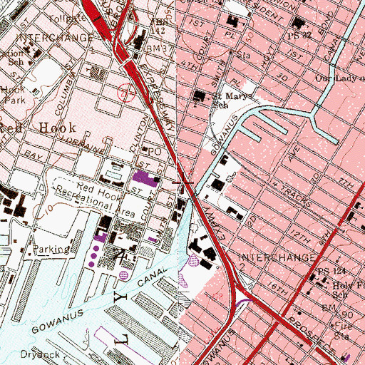 Topographic Map of Fire Department New York Engine 279 Ladder 131, NY