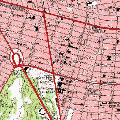 Topographic Map of Fire Department New York Engine 280 Ladder 132, NY