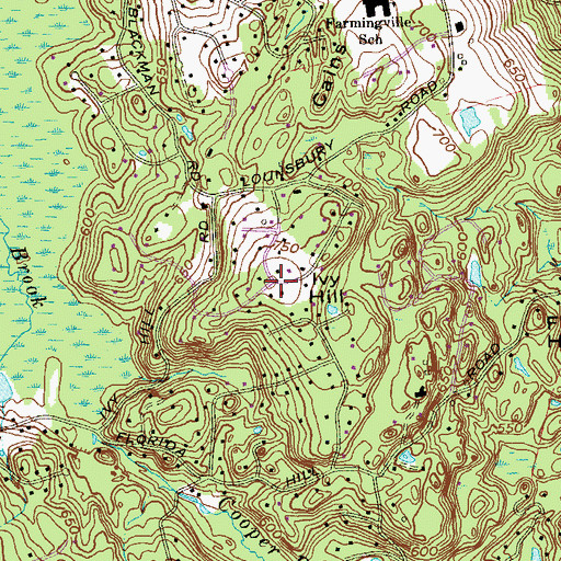 Topographic Map of Ivy Hill, CT