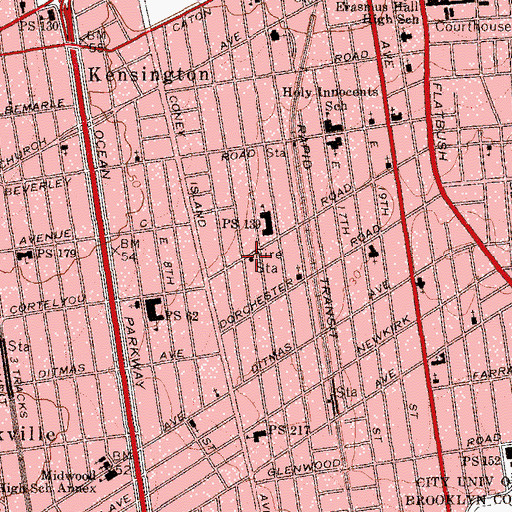 Topographic Map of Fire Department New York Engine 281 Ladder 147, NY