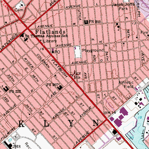 Topographic Map of Fire Department New York Engine 309 Ladder 159, NY