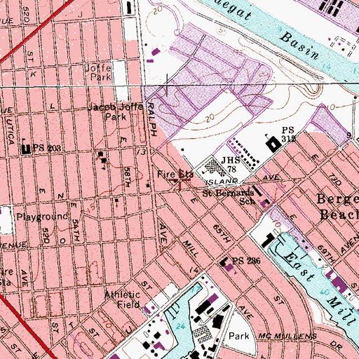 Topographic Map of Fire Department New York Engine 323, NY