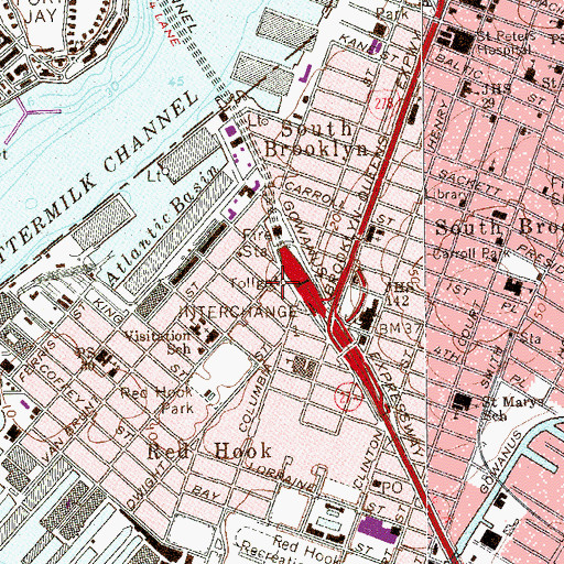 Topographic Map of New York Ladder Company 101, NY