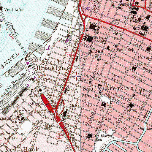 Topographic Map of New York Ladder Company 108, NY