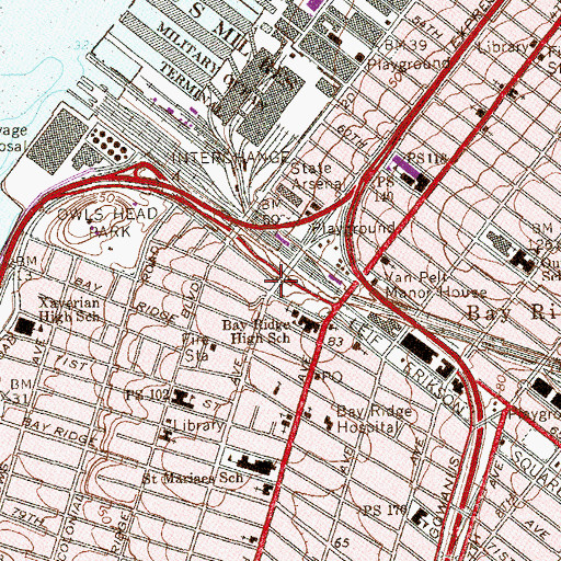 Topographic Map of New York Ladder Company 109, NY