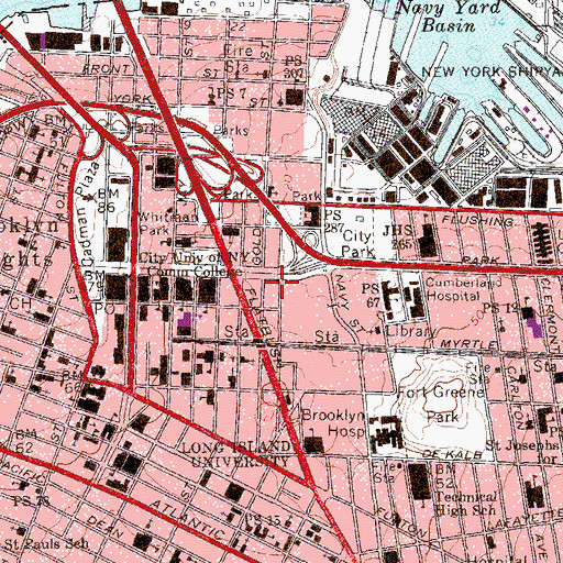 Topographic Map of New York Ladder Company 110, NY