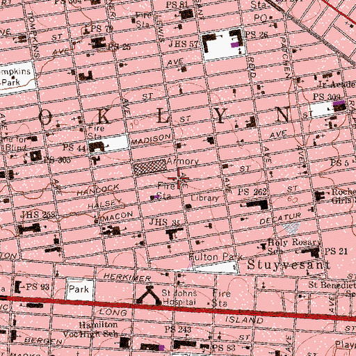 Topographic Map of New York Ladder Company 111, NY