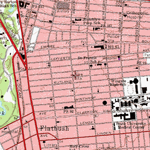 Topographic Map of New York Ladder Company 113, NY