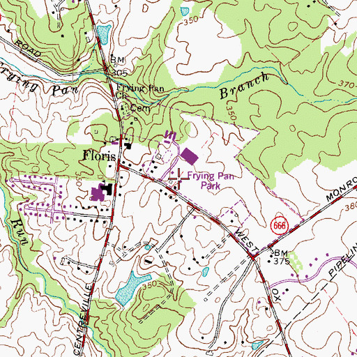 Topographic Map of Kidwell Farm, VA