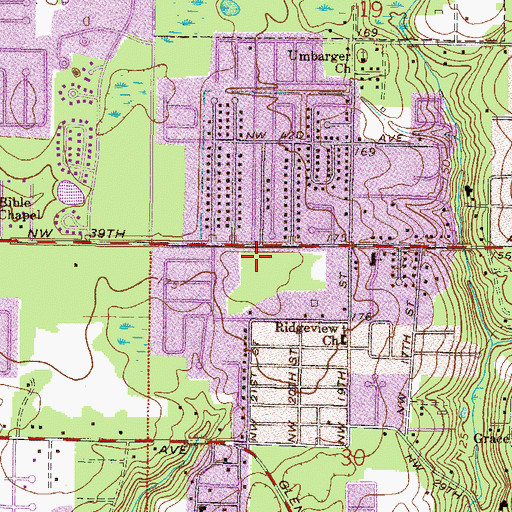 Topographic Map of Girls Club of Alachua County, FL