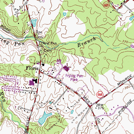 Topographic Map of Activity Center Complex, VA