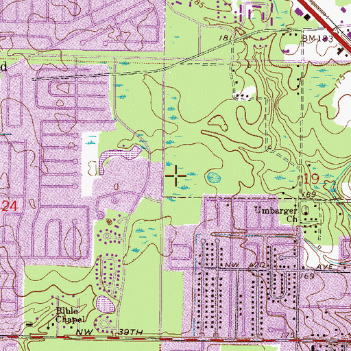 Topographic Map of C W Norton Elementary School, FL