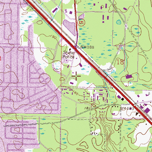 Topographic Map of City of Gainesville Northside Park, FL